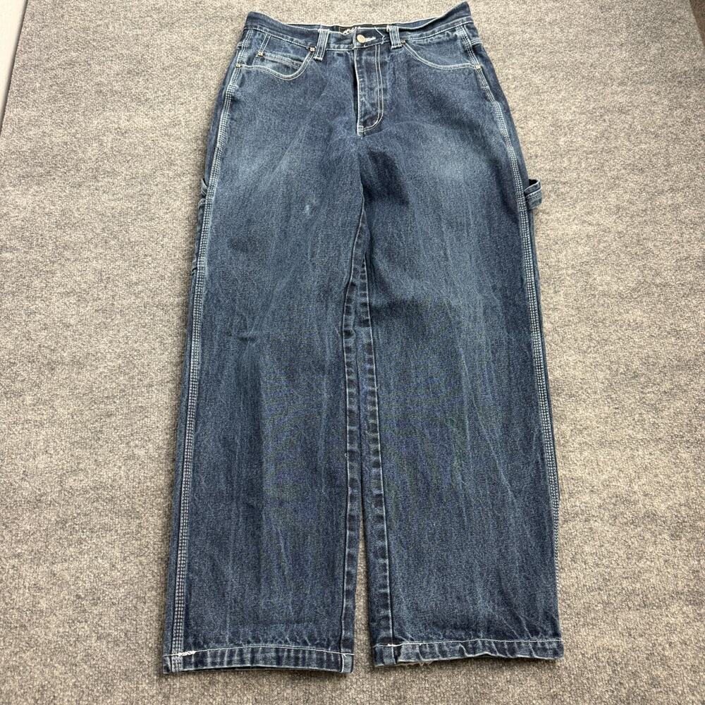 Kno' Betta Blue Jeans Carpenter Baggy Wide Leg Y2K Skater Denim Jeans Mens 32